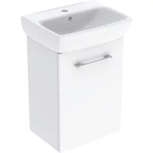   Geberit Selnova Square 1 ajtós 45x35x64,9 cm szekrény kézmosóval, magasfényű fehér 502.746.00.1