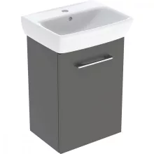   Geberit Selnova Square 1 ajtós 45x35x64,9 cm mosdószekrény kézmosóval, matt láva 502.747.00.1