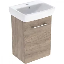   Geberit Selnova Square 1 ajtós 45x35x64,9 cm mosdószekrény kézmosóval, hikoridió 502.748.00.1