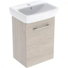   Geberit Selnova Square 1 ajtós 45x35x64,9 cm mosdószekrény kézmosóval, világos hikoridió 502.749.00.1