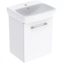   Geberit Selnova Square 1 ajtós 50x42x64,9 cm szekrény kézmosóval, magasfényű fehér 502.750.00.1