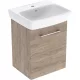 Geberit Selnova Square 1 ajtós mosdószekrény kézmosóval 50x64,9 cm, hikoridió 502.752.00.1