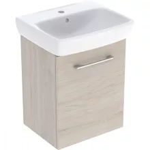   Geberit Selnova Square 1 ajtós 50x42x64,9 cm mosdószekrény kézmosóval, világos hikoridió 502.753.00.1