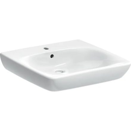 Geberit Selnova Comfort akadálymentes mosdó 60x55 cm, csaplyukkal és túlfolyóval 502.769.00.7