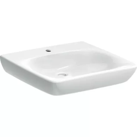 Geberit Selnova Comfort akadálymentes mosdó 60x55 cm, csaplyukkal, túlfolyó nélkül 502.770.00.7