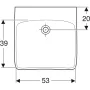 Geberit Selnova Comfort akadálymentes mosdó 60x55 cm, csaplyuk és túlfolyó nélkül 502.771.00.7