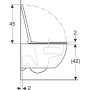 Geberit Acanto fali kerámia WC 36x53 cm TurboFlush technológiával, Rimless kivitel, fehér