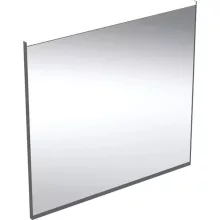   Geberit Option Plus Square tükör 75x70 cm, közvetlen és közvetett világítással, matt fekete 502.782.14.1