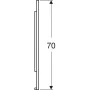 Geberit Option Plus Square tükör 75x70 cm, közvetlen és közvetett világítással, matt fekete 502.782.14.1