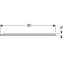 Geberit Option Plus Square tükör 90x70 cm, közvetlen és közvetett világítással, matt fekete 502.783.14.1