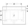 Geberit Option Plus Square tükör 90x70 cm, közvetlen és közvetett világítással, matt fekete 502.783.14.1