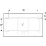 Geberit Option Plus Square tükör 120x70 cm, közvetlen és közvetett világítással, matt fekete 502.785.14.1