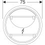 Geberit Option kör alakú tükör 75 cm, közvetlen és közvetett világítással 502.798.00.1