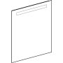 Geberit Option Basic Square tükör felső világítással 60x70 cm, eloxált alumínium 502.805.00.1