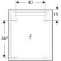 Geberit Option Basic Square tükör felső világítással 60x70 cm, eloxált alumínium 502.805.00.1