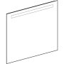 Geberit Option Basic Square tükör felső világítással 80x70 cm, eloxált alumínium 502.807.00.1