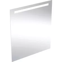   Geberit Option Basic Square tükör felső világítással 80x90 cm, eloxált alumínium 502.813.00.1