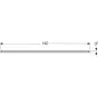 Geberit Option Basic Square tükör felső világítással 140x90 cm, eloxált alumínium 502.816.00.1
