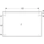 Geberit Option Basic Square tükör felső világítással 140x90 cm, eloxált alumínium 502.816.00.1