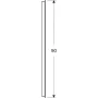 Geberit Option Basic Square tükör felső világítással 140x90 cm, eloxált alumínium 502.816.00.1