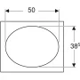 Geberit Selnova Square mosdópult 59,1x47,5 cm, fényes fehér 502.860.00.1