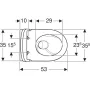Geberit iCon fali kerámia WC TurboFlush technológiával ülőkével 503046001