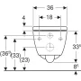 Geberit iCon fali kerámia WC TurboFlush technológiával ülőkével 503046001