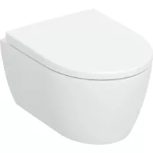 Geberit iCon fali kerámia WC TurboFlush technológiával és ülőkével, rövidített kivitel, matt fehér 