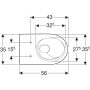 Geberit iCon falhoz illeszkedő RIMLESS álló kerámia WC TurboFlush öblítési technológiával 503.081.00.1