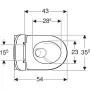 Geberit Selnova mélyöblítésű fali kerámia WC TurboFlush öblítéssel és Duroplast ülőkével, fehér 503.083.00.1