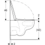 Geberit Selnova mélyöblítésű fali kerámia WC TurboFlush öblítéssel és Duroplast ülőkével, fehér 503.083.00.1
