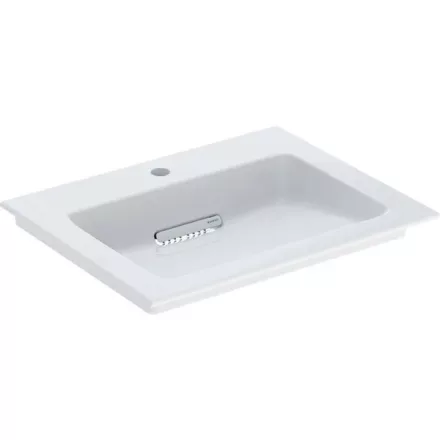 Geberit ONE mosdó hátsó lefolyóval túlfolyó nélkül 60x48 cm, KeraTect, fényes fehér 505.002.00.1