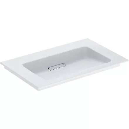 Geberit ONE mosdó hátsó lefolyóval 75x48 cm, túlfolyó és csapfurat nélkül, KeraTect bevonat 505.003.00.1