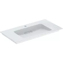   Geberit ONE mosdó hátsó lefolyóval túlfolyó nélkül 90x48 cm, KeraTect, fényes fehér 505.006.00.1