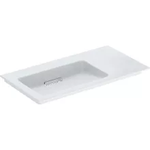   Geberit ONE balos mosdó hátsó lefolyóval 90x48 cm, KeraTect, csaplyuk és túlfolyó nélkül 505.008.00.1
