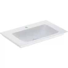   Geberit One beépíthető mosdó 75x48 cm csaplyukkal, túlfolyó nélkül, KeraTect felület bevonattal 505.010.01.2