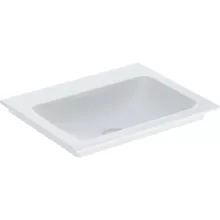   Geberit One beépíthető mosdó 60x48 cm csaplyuk és túlfolyó nélkül, KeraTect felület bevonattal 505.011.01.1