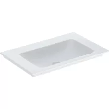   Geberit One beépíthető mosdó 75x48 cm csaplyuk és túlfolyó nélkül, KeraTect felület bevonatta 505.011.01.2