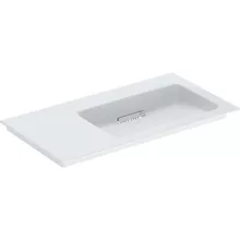   Geberit ONE jobbos mosdó hátsó lefolyóval 90x48cm, KeraTect, csaplyuk és túlfolyó nélkül 505.013.00.1