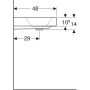 Geberit One mosdó csaplyukkal, túlfolyó nélkül 105 cm, KeraTect felület bevonattal 505.020.01.4