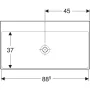 Geberit One mosdó 90x48 cm csaplyuk és túlfolyó nélkül, KeraTect felület bevonattal 505.021.01.3