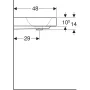 Geberit One mosdó 90x48 cm csaplyuk és túlfolyó nélkül, KeraTect felület bevonattal 505.021.01.3