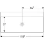 Geberit One mosdó csaplyuk és túlfolyó nélkül 105x48 cm, KeraTect felület bevonattal 505.021.01.4