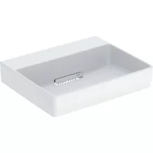   Geberit One pultra ültethető mosdó 50x41 cm, KeraTect, csaplyuk és túlfolyó nélkül, fehér 505.023.00.1