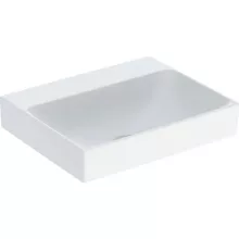   Geberit One pultra ültethető mosdó 50x40 cm, csaplyuk és túlfolyó nélkül, KeraTect bevonattal 505.031.01.6