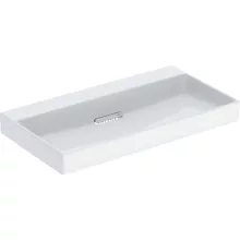   Geberit One mosdó hátsó lefolyóval 90x48 cm csaplyuk és túlfolyó nélkül, KeraTect, fehér 505.037.00.1