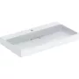 Geberit One mosdó hátsó lefolyóval 90x48 cm csaplyukkal és túlfolyó nélkül, KeraTect, fehér 505.038.00.1