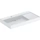 Geberit One balos mosdó hátsó lefolyóval 90x48 cm, KeraTect, túlfolyó nélkül, fehér 505.039.00.1