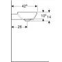 Geberit One pultra ültethető mosdó csapfurat nélkül 50x42,5 cm, tálformájú, KeraTect bevonattal 505.040.01.6