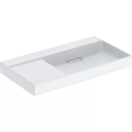 Geberit One jobbos mosdó 90x48 cm, KeraTect, túlfolyó és csapfurat nélkül, fehér 505.044.00.1